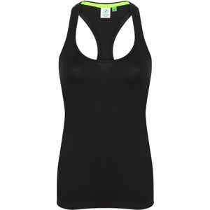 Tombo Vrouwen/dames Racerback Mouwloze Vest Top (L) (Zwart)
