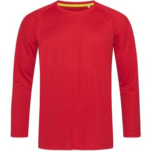 Absolute Apparel - Stedman Heren Actieve 140 Lange Mouwen T-Shirt (2XL) (Rood)