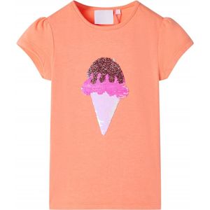 Kindershirt 140 neonoranje