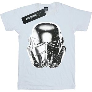 Star Wars Dames/Dames Stormtrooper Warp Speed Helm Katoenen Vriendje T-shirt (XXL) (Wit)
