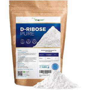 D-Ribose Poeder | 320 gram | 80 porties | 2,6 maanden voorraad | Vit4ever