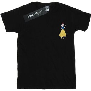 Disney Princess Dames/Dames Snow White Chest Cotton Boyfriend T-shirt (XL) (Zwart)