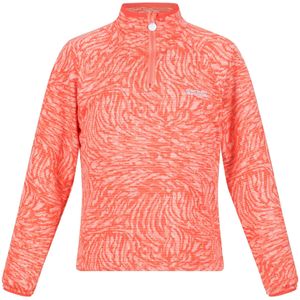 Regatta Childrens/Kids Highton Animal Print Half Zip Fleece Top (116) (Fusion Koraal)