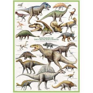 Puzzel Eurographics - Dinosaurier der Kreidezeit, 1000 stukjes