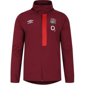 Umbro Heren 23/24 Engeland Rugby Hooded Jacket (XL) (Tibetaans Rood/Zinfandel/Flame Scarlet)