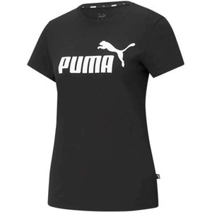 Puma - ESS Logo Tee - Wit Damessshirt - XXL