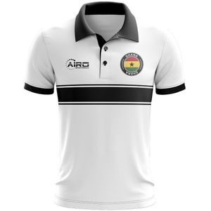 Ghana Concept Stripe Polo Shirt (White)