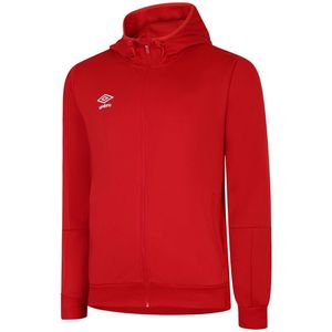 Umbro Heren Total Training Gebreide Full Zip Hoodie (S) (Vermiljoen/Zwart)