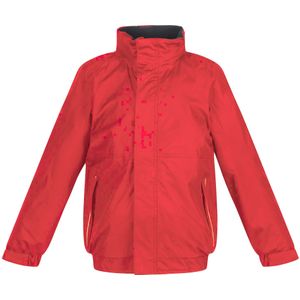 Regatta Kids Unisex Thermoguard Fleece Lined Dover Jacket (Winddicht & Waterdicht) (176) (Klassiek rood/navy)