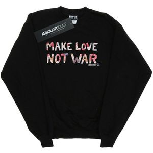 Woodstock Dames/Dames Make Love Not War Gebloemd Sweatshirt (S) (Zwart)