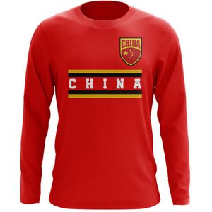 China Core Football Country Long Sleeve T-Shirt (Red)