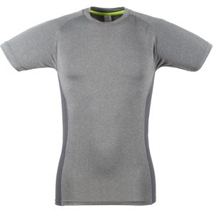 Tombo Teamsport Heren Slim Fit T-Shirt met korte mouwen (S) (Grijze mergel / Grijs)