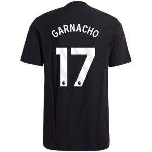 2023-2024 Man Utd Training Tee (Black) (Garnacho 17)