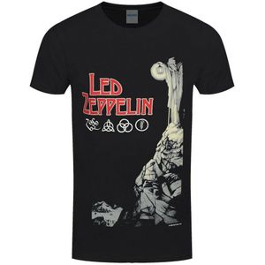 Led Zeppelin Unisex heremiet T-shirt voor volwassenen (XXL) (Zwart)