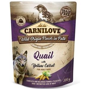 Carnilove Dog pouch kwartel / gele wortel