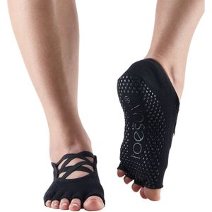 Toesox Dames/Dames Elle Gripped Half Toe Sokken (S) (Zwart)