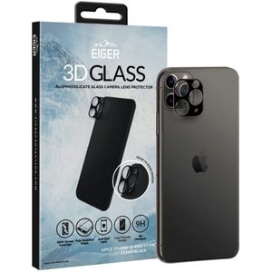 iPhone 11 Pro / Pro Max Eiger 3D-glas helder zwarte cameralenzen