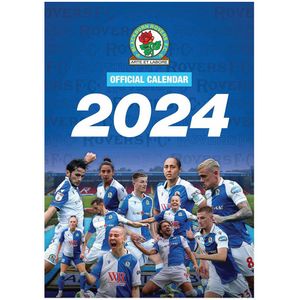 Blackburn Rovers FC 2024 A3 Muurkalender  (Blauw/Wit)