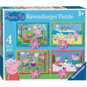 Ravensburger puzzel Peppa Pig: 4 seizoenen - 12+16+20+24 stukjes