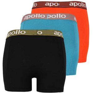 Apollo - Boxershort heren tangerine- 3-Pack - Maat S - Heren boxershort - Ondergoed heren - boxershort multipack - Boxershorts heren