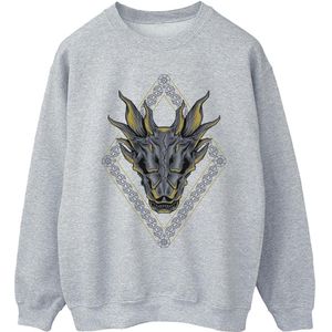 Game Of Thrones: House Of The Dragon Heren Sweatshirt met Drakenpatroon (S) (Sportgrijs)