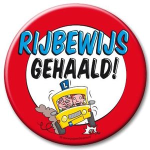 Button XL - Rijbewijs Gehaald!