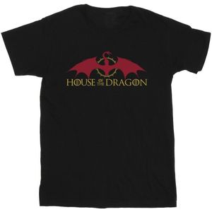 Game Of Thrones: House Of The Dragon Heren Draak Logo T-Shirt (3XL) (Zwart)