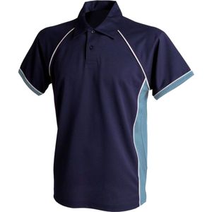 Finden & Hales Kinderen Unisex Piped Performance Sport Polo Shirt (7-8 Jahre) (Marine / Lucht / Wit)