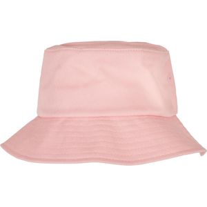 Flexfit by Yupoong Volwassenen Unisex Katoenen Twill Bucket Hat  (Lichtroze)