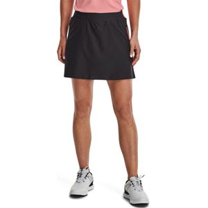 UA Links Knit Skort-Jet Gray / Vermillion / Metallic Silver