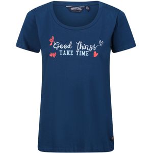 Regatta Dames/Dames Filandra VII Goede dingen hebben tijd nodig Hart T-shirt (34 DE) (Blauw Opaal)