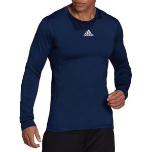 adidas - Techfit Warm Long Sleeve Top - Blauw Compressieshirt - L