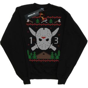 Friday 13th Kerst Fair Isle Sweatshirt Heren (XXL) (Zwart)