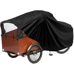 Maxxcovers Bakfietshoes - Cargo Fiets 3 Wielen met regentent - Zwart - A-kwaliteit