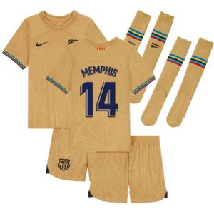 2022-2023 Barcelona Little Boys Away Kit (MEMPHIS 14)