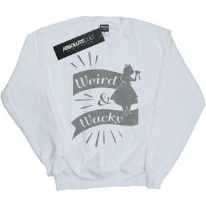 Disney Heren Alice In Wonderland Raar en Gek Sweatshirt (L) (Wit)