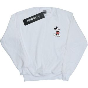 Disney Heren Mickey Mouse Kickin Retro Borst Sweatshirt (XL) (Wit)