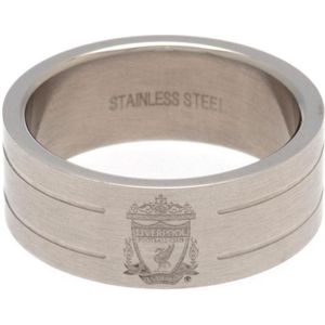 Liverpool FC Medium Streep Ring  (Zilver)