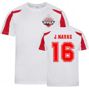 Jesus Navas Sevilla Sports Training Jersey (White).