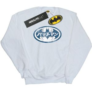 DC Comics Jongens Batman Japans Logo Wit Sweatshirt (116) (Wit)