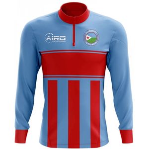 Djbouti Concept Football Half Zip Midlayer Top (Blue-Red)