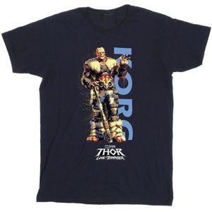Marvel Meisjes Thor Liefde en Donder Korg Wave Katoenen T-Shirt (152-158) (Marineblauw)