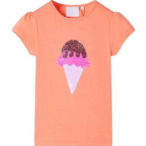 Kindershirt 92 neonoranje