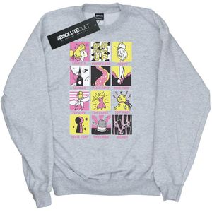 Disney Dames/Dames Tinkerbell Vierkantjes Sweatshirt (XL) (Heide Grijs)