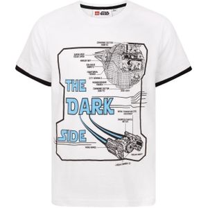 Lego Star Wars Jongens The Dark Side T-shirt (128) (Wit/zwart)