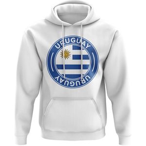 Uruguay Football Badge Hoodie (White)