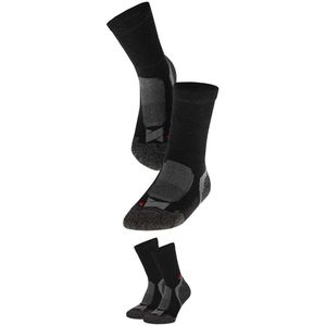 Xtreme - Hiking sokken Wol - Antraciet- 45/47 - 4-Paar - Multipack Hiking sokken