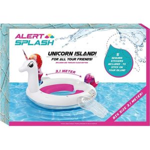 Alert Splash Opblaasbaar Eenhoorn Eiland 310x270x175 cm + 5 Stickers