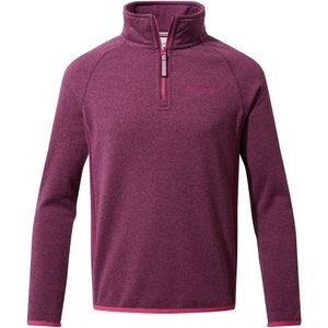 Craghoppers Meisjes Gibb Marl Half Zip Fleece Top (152) (Zwarte bessen)