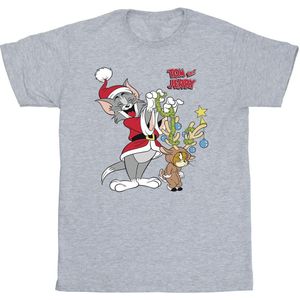 Tom & Jerry Mens Christmas Reindeer T-Shirt